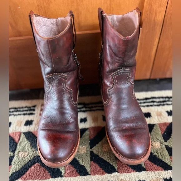 Bussola,  est1976, western ankle boots, distressed, 39, Goodyear welt sole,heels - Picture 6 of 12